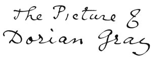 the picture of dorian gray handwritten title