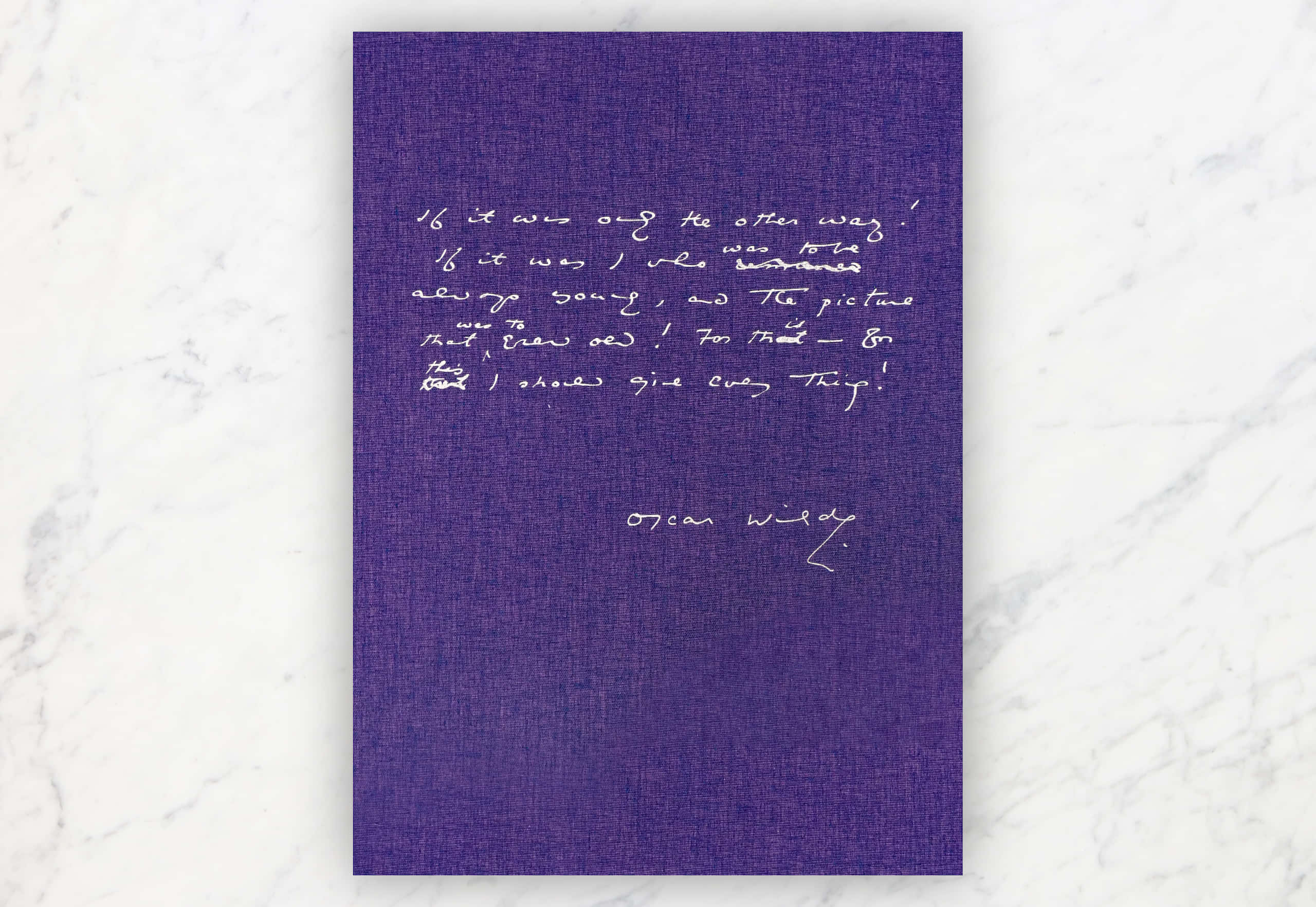 handwritting Oscar Wilde