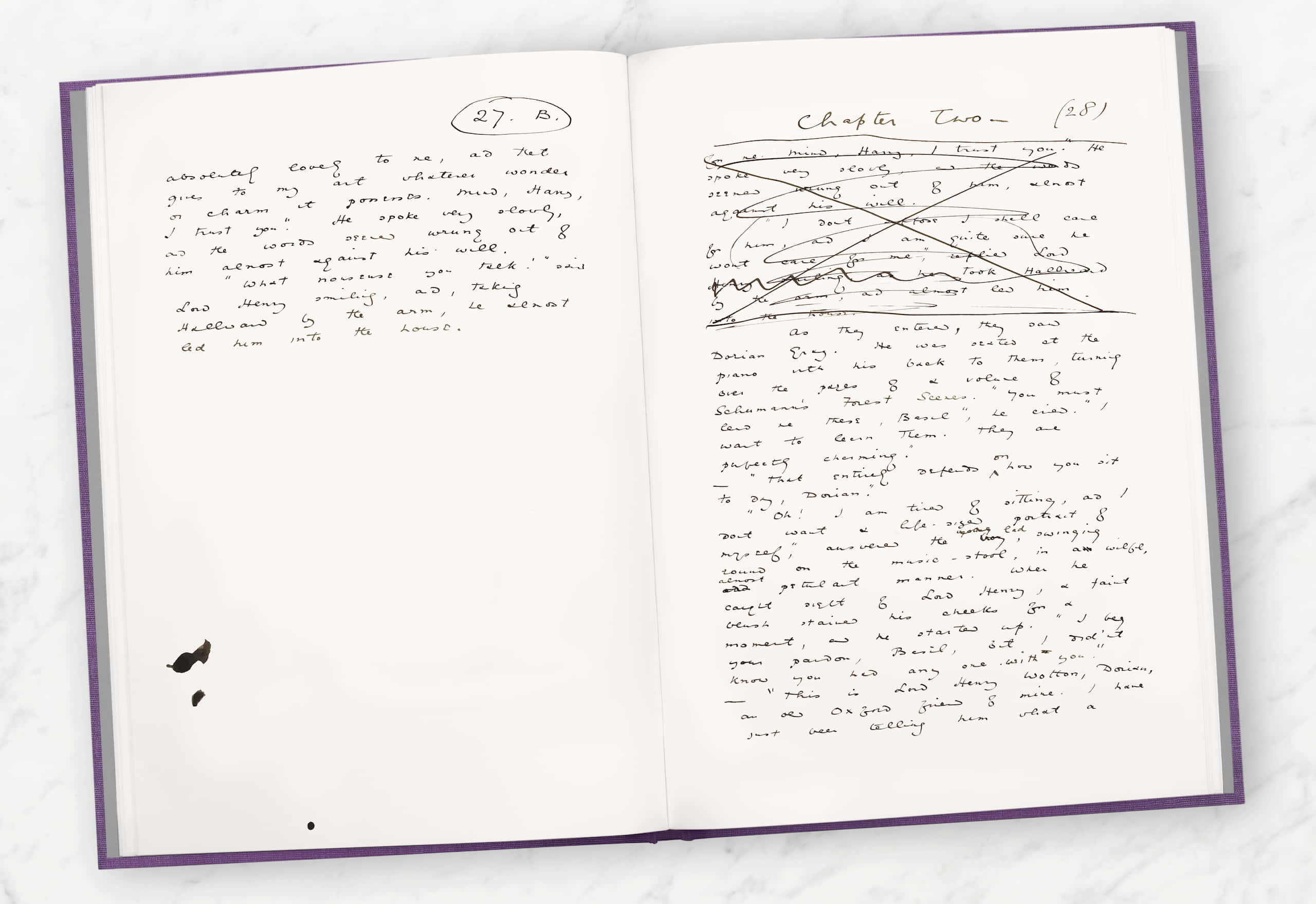 the picture of dorian gray manuscript